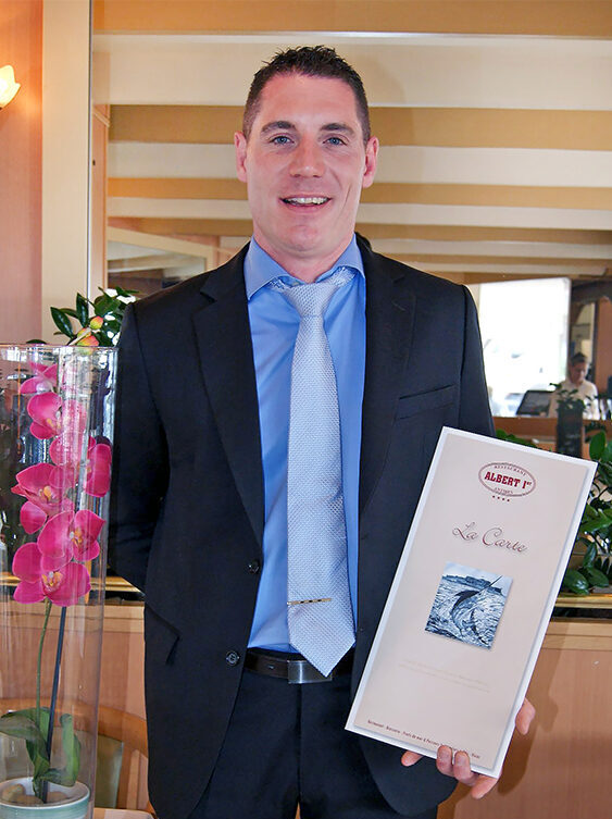 Michaël Mô, nouveau directeur puis gérant du restaurant Albert 1er à Antibes.