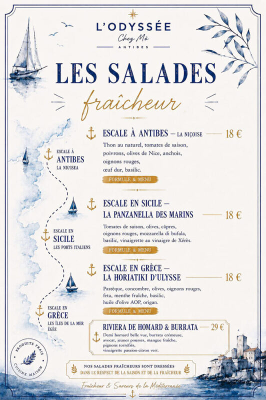 Mediterranean flavors and aromas in our fresh summer salads