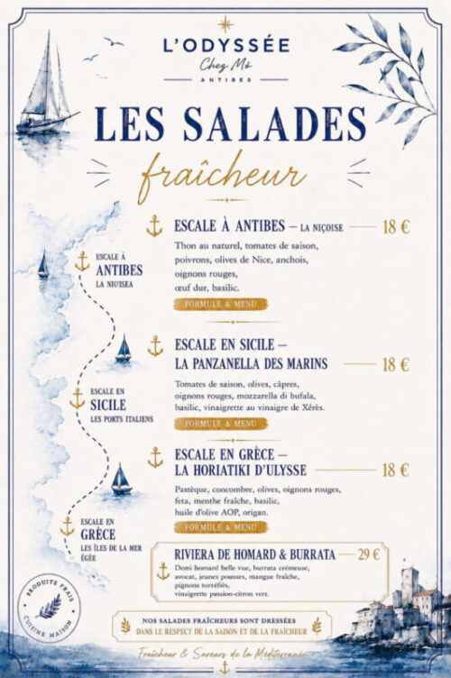 Les salades fraicheur composées de l'été